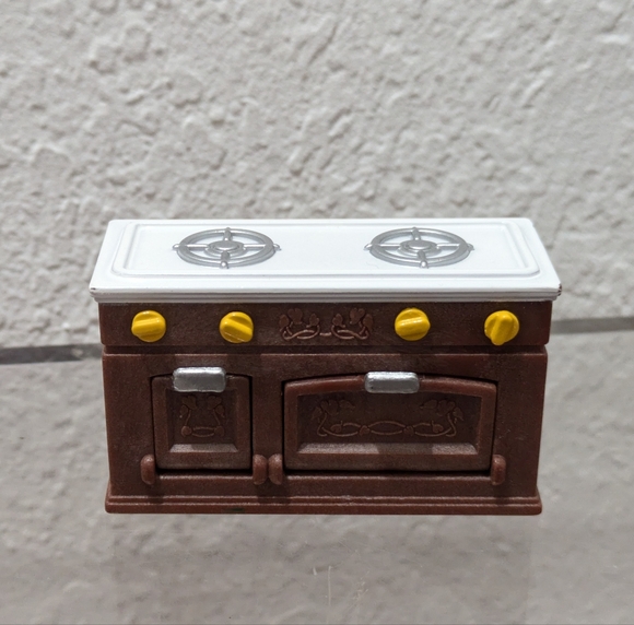 Calico Critters 4 Burner Old Time Kitchen Stove Oven Epoch - Picture 1 of 10